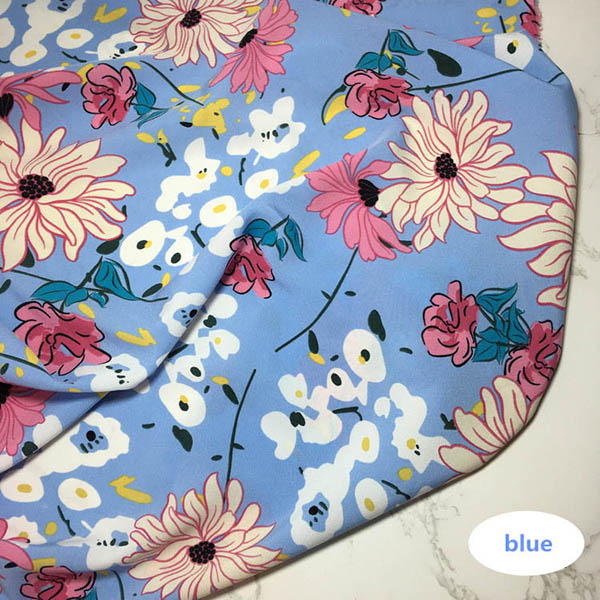 Chiffon Stof Polyester Flora Kjole Stof