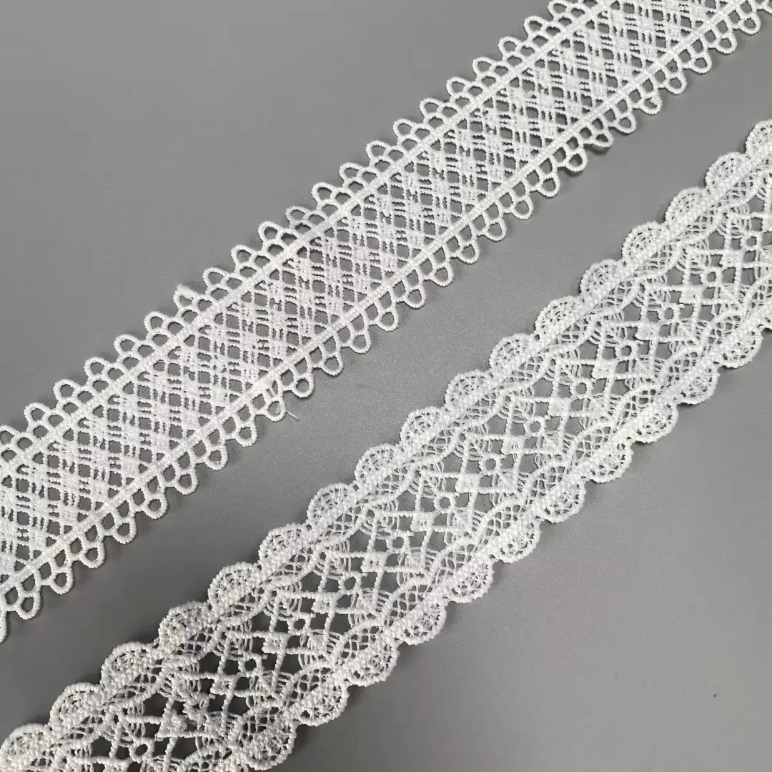 Customizable Fashionable White Milk Silk Embroidered Lace Clothing Accessories Customizable Fashionable White Milk Silk Embroidered Lace Clothing Accessories