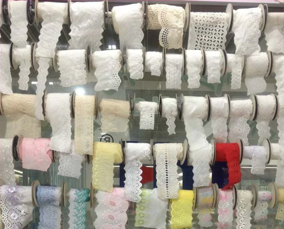 Fashion Cheap Polyester White Bridal Tc Lace Trim,colorful Trimmings TC Lace