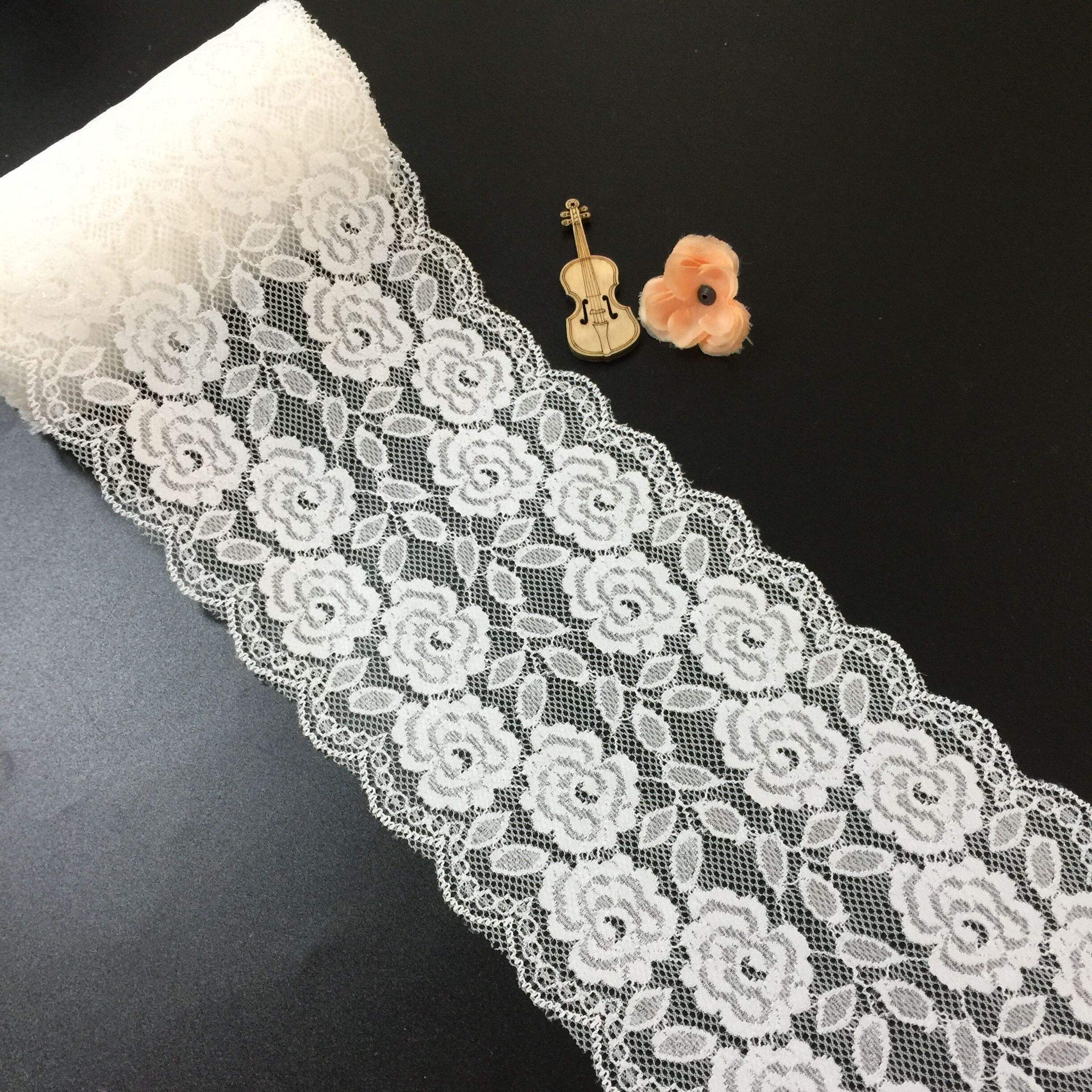 Nylon spandex stræk elastisk blonder elastisk blonder trim undertøj