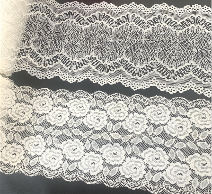 Hot Sale Fancy Nylon Spandex Blonder Stretch Lace Trim Elastic Blonder til undertøj og lingeri